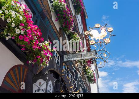 Lippstadt: Fachwerkhaus Goldener Hahn in Nordrhein-Westfalen, Nordrhein-Westfalen, Deutschland Stockfoto