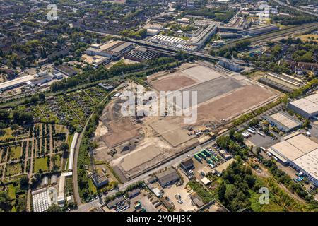 Luftbild, Gewerbepark Schalke an der Hochkampstraße, Baustelle Baugebiet und Gewerbeflächen, Schalke-Nord, Gelsenkirchen, Ruhrgebiet, Nordrhein-Westfalen, Deutschland ACHTUNGxMINDESTHONORARx60xEURO *** Luftansicht, Gewerbepark Schalke an der Hochkampstraße, Baustellenbaugebiet und Gewerbeflächen, Schalke Nord, Gelsenkirchen, Ruhrgebiet, Nordrhein-Westfalen, Deutschland ACHTUNGxMINDESTHONORARx60xEURO Stockfoto