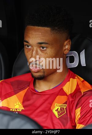 Sheffield, Großbritannien. September 2024. Daniel Jebbinson von Watford während des Sky Bet Championship Matches in der Bramall Lane, Sheffield. Der Bildnachweis sollte lauten: Simon Bellis/Sportimage Credit: Sportimage Ltd/Alamy Live News Stockfoto