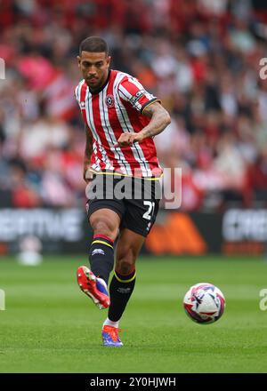 Sheffield, Großbritannien. September 2024. Vinícius Souza von Sheffield United während des Sky Bet Championship Matches in der Bramall Lane, Sheffield. Der Bildnachweis sollte lauten: Simon Bellis/Sportimage Credit: Sportimage Ltd/Alamy Live News Stockfoto