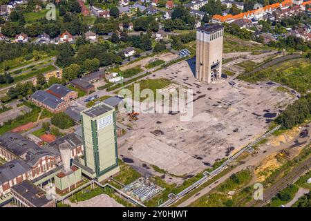 Luftbild, geplantes neues Quartier Wohnen und Arbeiten, ehemaliges DSK Bergwerk Lippe, Egonstraße, Zeche Westerholt, Hassel, Gelsenkirchen, Ruhrgebiet, Nordrhein-Westfalen, Deutschland ACHTUNGxMINDESTHONORARx60xEURO *** Luftaufnahme, geplantes neues Wohn- und Arbeitsviertel, ehemaliges DSK-Bergwerk Lippe, Egonstraße, Zeche Westerholt, Hassel, Gelsenkirchen, Ruhrgebiet, Nordrhein-Westfalen, Deutschland ACHTUNGxMINDESTHONORARx60xEURO Stockfoto