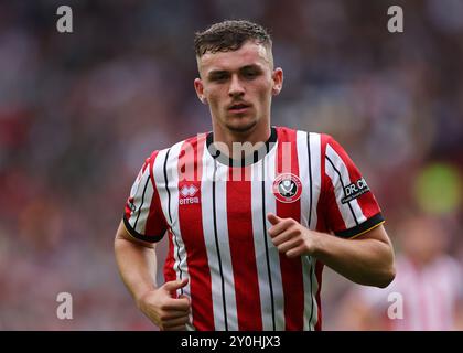 Sheffield, Großbritannien. September 2024. Jamie Shackleton von Sheffield United während des Sky Bet Championship Matches in der Bramall Lane, Sheffield. Der Bildnachweis sollte lauten: Simon Bellis/Sportimage Credit: Sportimage Ltd/Alamy Live News Stockfoto