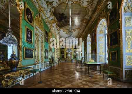 München, Deutschland - 18. April 2024: Galerie im Residenz Museum. Die Residenz ist das ehemalige Königspalast des bayerischen Königs Stockfoto