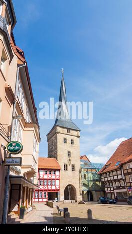 Duderstadt: Stadttor Westerturm in Niedersachsen, Niedersachsen, Deutschland Stockfoto