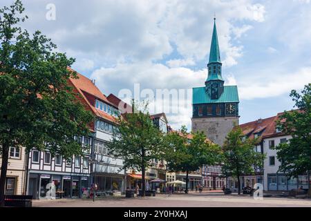 Osterode am Harz: Platz Kornmarkt, Kirche St.-Aegidien-Marktkirche im Harz, Niedersachsen, Deutschland Stockfoto