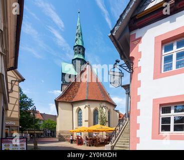 Osterode am Harz: Kirche St.-Aegidien-Marktkirche, altes Rathaus in Harz, Niedersachsen, Deutschland Stockfoto