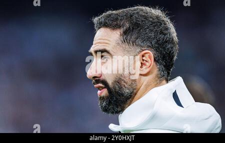 Madrid, Deutschland. September 2024. Fussball La Liga 4. Spieltag Real Madrid - Real Betis Sevilla am 01.09.2024 im Estadio Santiago Bernabeu in Madrid Dani Carvajal ( Madrid ) Foto: Revierfoto Credit: ddp Media GmbH/Alamy Live News Stockfoto