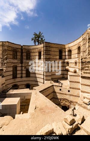 Babylon Festung, antike römische Festung, koptisches Gebiet, altes Kairo, Ostufer des Nils, Kairo, Ägypten, Nordafrika, Afrika Stockfoto