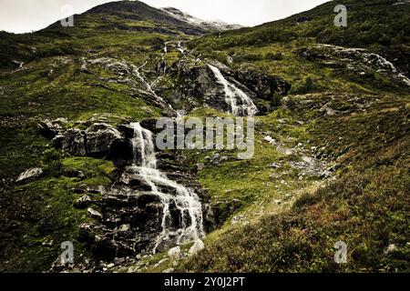 Viddal, More og Romsdal, Norwegen, Wasserfall, Europa Stockfoto