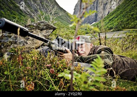 Viddal, More og Romsdal, Norwegen, Jäger Florian Wagner, Europa Stockfoto