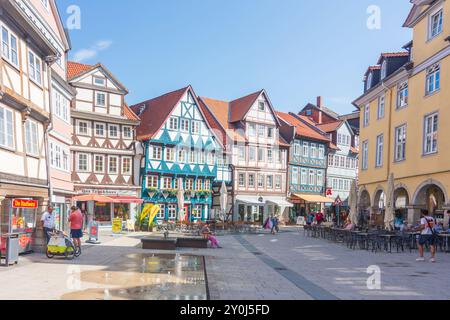 Wolfenbüttel: Platz Krambuden, Fachwerkhäuser in Niedersachsen, Deutschland Stockfoto