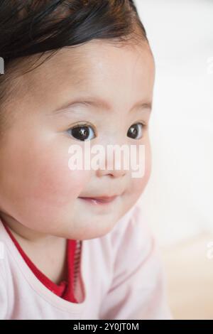 Profil eines Babys Stockfoto