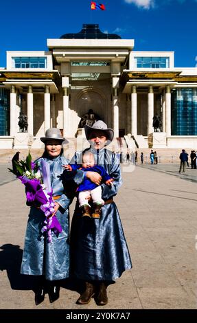 Das mongolische Parlament in Sukhbaatar Platz Ulan Bator, Mongolei Stockfoto