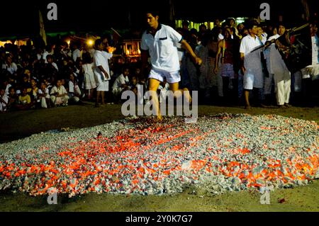 Das einzigartige und bizarre vegetarische Festival in Phuket, Thailand. Stockfoto