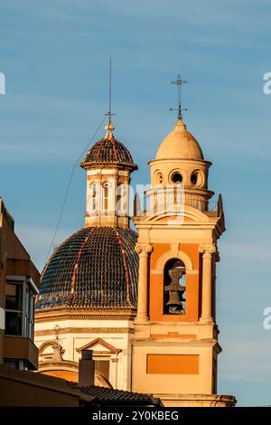 Iglesia de San Miguel y San Sebastian, Kirche St. Michael und St. Sebastian, Plaza San Sebastian, Valencia, Spanien. Stockfoto