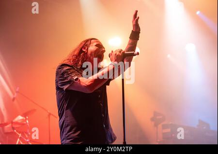 20. Juli 2024: Frank Beck tritt mit Gamma Ray beim Luppolo in Rock Festival in Cremona auf Stockfoto