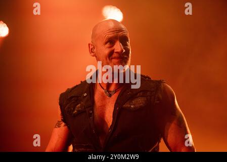 20. Juli 2024: Ralf Scheepers tritt mit Gamma Ray beim Luppolo in Rock Festival in Cremona auf Stockfoto