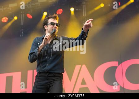 6. Juli 2024: Justin Hayward-Young tritt mit den Impfstoffen beim IDays Festival in Mailand auf Stockfoto