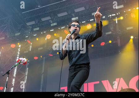 6. Juli 2024: Justin Hayward-Young tritt mit den Impfstoffen beim IDays Festival in Mailand auf Stockfoto