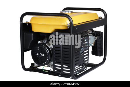 Tragbarer Generator isoliert auf weißem Hintergrund Stockfoto