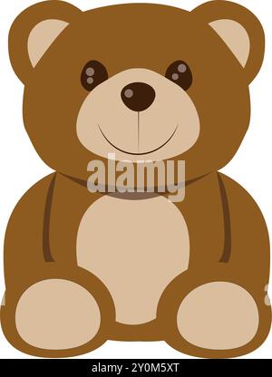 Bärenjunge. Niedliches wildes Tier in Zeichentrick. Stock Vektor