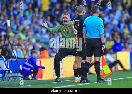 Leeds, Großbritannien. 31. August 2024. Hull City AFC-Manager Tim Walter Gesten beim Leeds United FC gegen Hull City AFC SKY Bet EFL Championship Match in Elland Road, Leeds, England, Großbritannien am 31. August 2024 Credit: Every Second Media/Alamy Live News Stockfoto