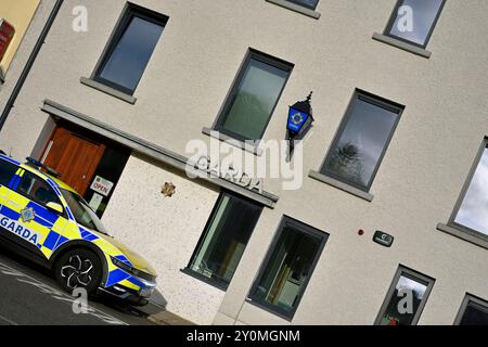 Irische Polizei, Garda, Station in Donegal Town, County Donegal, Irland. Stockfoto