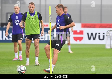 Herzogenaurach, Deutschland. September 2024. Joshua KIMMICH (GER) auf dem Ball, Action. Deutsche Fußballnationalmannschaft, Training in Herzogenaurach am 3. September 2024? Quelle: dpa/Alamy Live News Stockfoto