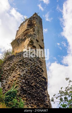 Ruine des Turms, Knaresborough Castle, North Yorkshire Stockfoto