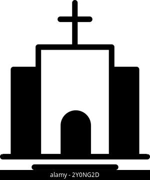 Icon Gebäude Kirche christliche Symbole editierbare Datei Stock Vektor