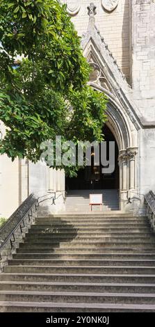 Treppe zum Dining Hall am Balliol College der University of Oxford, gegründet 1263. Stockfoto