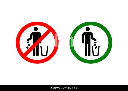 Recycle Bin Icon. Trash bin symbol. Dust bin silhouette isolated vector illustration Stock Vektor