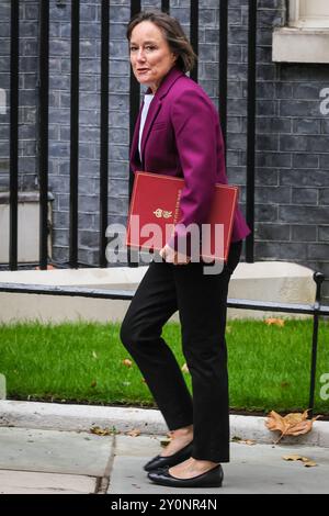 London, Großbritannien. September 2024. Jo Stevens, Staatssekretär für Wales, Parlamentsabgeordneter Cardiff East. Minister der Starmer-Regierung nehmen an der Kabinettssitzung in der Downing Street Teil. Quelle: Imageplotter/Alamy Live News Stockfoto