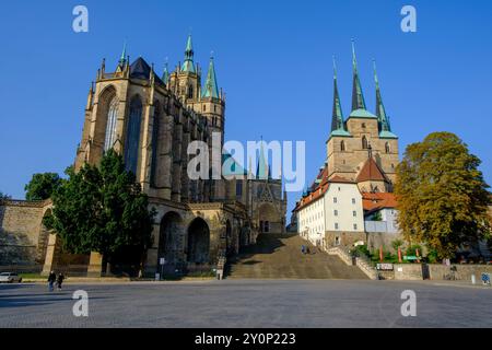 Domplatz, Erfurt, Deutschland Stockfoto