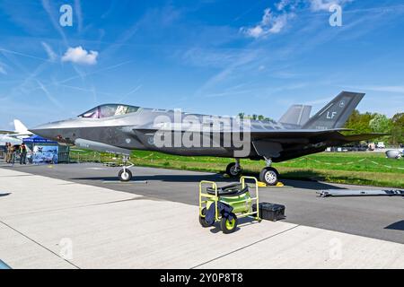 Lockheed Martin F-35 Lightning II Kampfflugzeug der US Air Force auf der ILA Air Show Berlin. Deutschland - 27. April 2018 Stockfoto