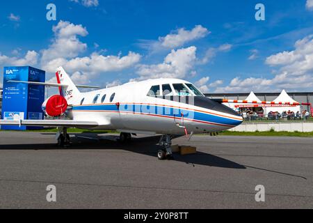 Dassault Falcon 20E-5 von DLR Flugbetrieben auf der ILA-Flugschau Berlin. Berlin, Deutschland - 27. April 2018 Stockfoto