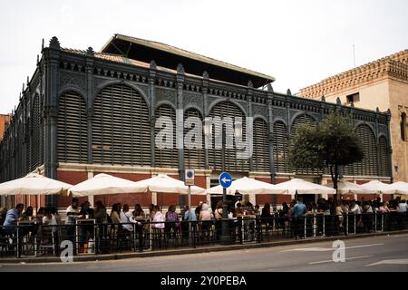 Markthalle „Mercado Central de Atarazanas“ in Malaga, Spanien, im Zentrum von Malaga, 23. März 2024, 2024 Stockfoto