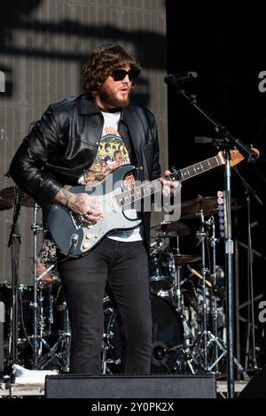 Camp Bestival, Lulworth Castle, Dorset, Großbritannien, Sonntag, 28. Juli 2024, James Arthur auf der Castle Stage im Camp Bestival, Credit Emma Terracciano Stockfoto