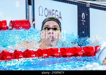 Nanterre, Frankreich. September 2024. NANTERRE, FRANKREICH – 3. SEPTEMBER: Rogier Dorsman aus den Niederlanden tritt 200 am 6. Tag der Para Schwimmen - Paris 2024 Sommer Paralympic Games in der Paris La Defense Arena am 3. September 2024 in Nanterre an. (Foto: Joris Verwijst/BSR Agency) Credit: BSR Agency/Alamy Live News Stockfoto