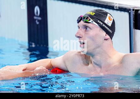 Nanterre, Frankreich. September 2024. NANTERRE, FRANKREICH – 3. SEPTEMBER: Thomas van Wanrooij aus den Niederlanden tritt 200 am 6. Tag der Para Schwimmen - Paris 2024 Sommer Paralympic Games in der Paris La Defense Arena am 3. September 2024 in Nanterre an. (Foto von Patrick Goosen/BSR Agency) Credit: BSR Agency/Alamy Live News Stockfoto