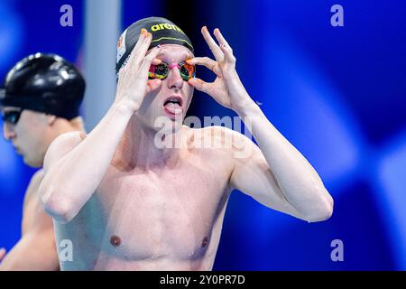 Nanterre, Frankreich. September 2024. NANTERRE, FRANKREICH – 3. SEPTEMBER: Thomas van Wanrooij aus den Niederlanden tritt 200 am 6. Tag der Para Schwimmen - Paris 2024 Sommer Paralympic Games in der Paris La Defense Arena am 3. September 2024 in Nanterre an. (Foto von Patrick Goosen/BSR Agency) Credit: BSR Agency/Alamy Live News Stockfoto