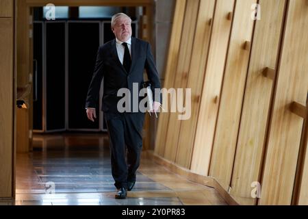 Edinburgh Schottland, Vereinigtes Königreich 03. September 2024. Angus Robertson MSP im schottischen Parlament. Credit sst/alamy Live News Stockfoto