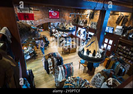 Die Hamlet & Co Sattelmacher und Lederarbeiten nach Maß. Pendleton OR, USA. Stockfoto