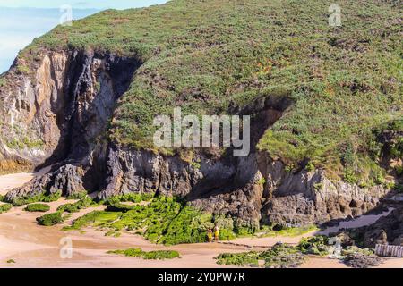 Valdoviño oder Ein Frouxeira-Strand, ein großer Platz zum Baden, Surfen, Bodyboarden und lange Spaziergänge Stockfoto