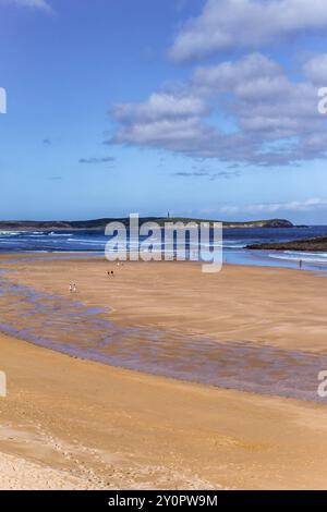 Valdoviño oder Ein Frouxeira-Strand, ein großer Platz zum Baden, Surfen, Bodyboarden und lange Spaziergänge Stockfoto