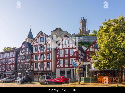 Altstadt, Turm Wilhelmsturm, Evangelische Stadtkirche Dillenburg Westerwald Hessen, Hessen Deutschland Stockfoto