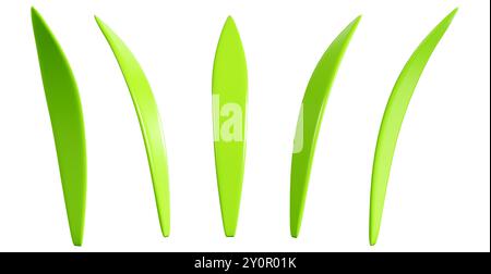 3D-Rendering-Illustrationssatz mit grünem Gras Stockfoto