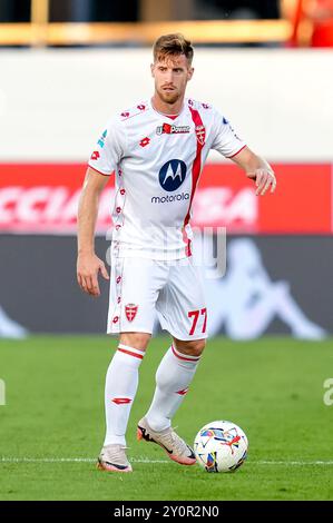 Florenz, Italien. September 2024. Georgios Kyriakopoulos von AC Monza während des Spiels der Serie A Enilive zwischen ACF Fiorentina und AC Monza im Stadio Artemio Franchi am 1. September 2024 in Florenz. Quelle: Giuseppe Maffia/Alamy Live News Stockfoto