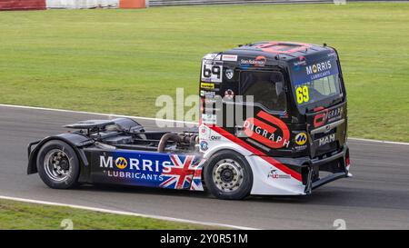 David Jenkins beim Jenkins Motorsports Developments MAN TGX während des British Truck Racing Championship Rennens 2023 in Snetterton, Norfolk, UK Stockfoto