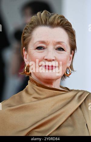 Venedig, Italien. September 2024. Lesley Manville besuchte die Queer Premiere im Rahmen des 81. Internationalen Filmfestivals von Venedig am 3. September 2024 in Venedig. Foto: Aurore Marechal/ABACAPRESS. COM Credit: Abaca Press/Alamy Live News Stockfoto